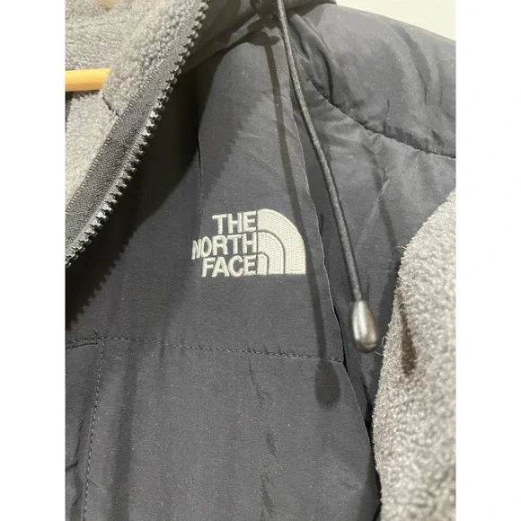 The North Face Denali Fleece Hoodie Mens Large Gray Black Good Polartec Jacket - Picture 3 of 5